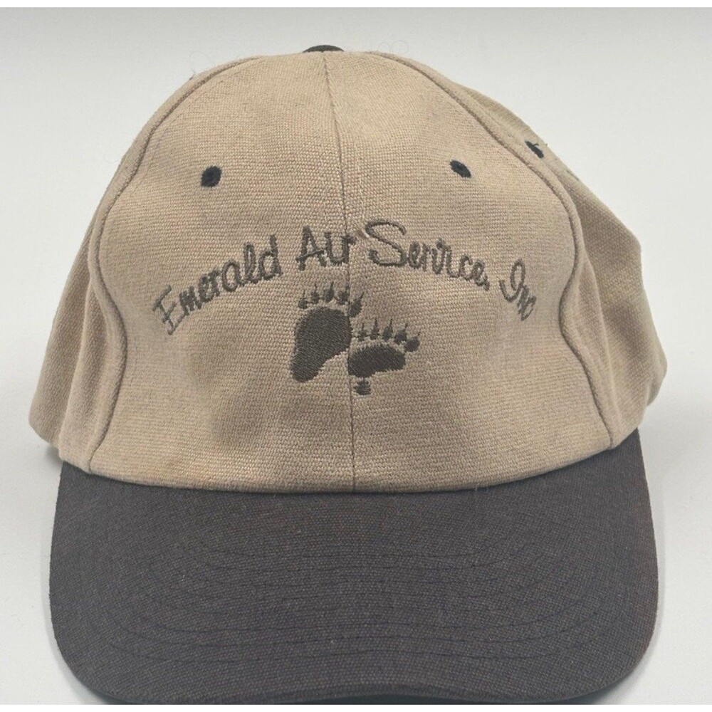 Vintage Emerald Air Service Homer Alaska Baseball Cap Bear Viewing Bush Pilot